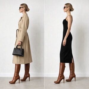 Gucci Heels Boots Platform Brown Sz 5 US 100% Authentic♥️